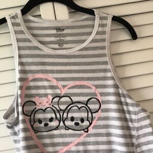 Disney Grey & White Striped Tank
